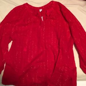Red Old Navy Blouse